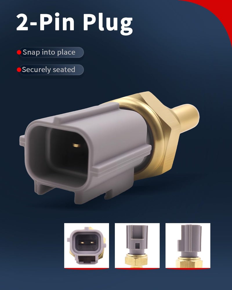 VEHICODE Engine Coolant Temperature Sensor, ECT Water Temp Sensor Compatible with Toyota Tacoma 4Runner Camry Corolla Tundra RAV4 Sienna Prius Avalon Celica, Mazda 2 3 6 CX-5, Lexus, w/Connector - Image 4